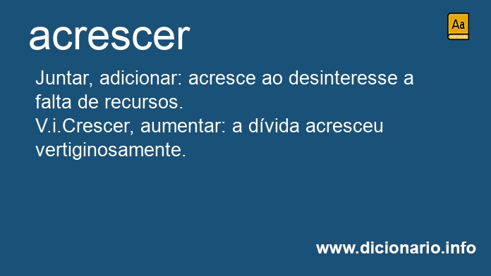 Significado de acrescei