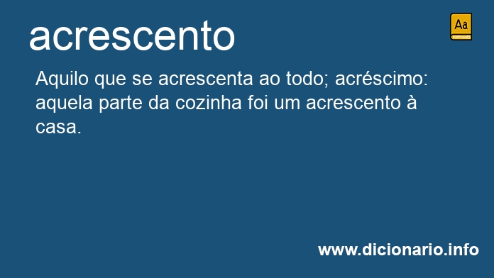 Significado de acrescento