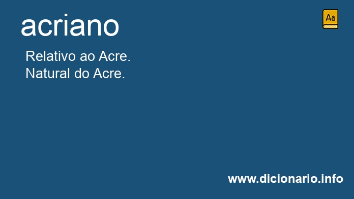 Significado de acriano