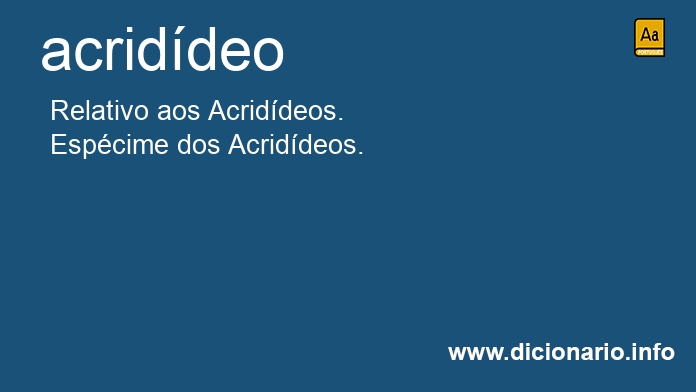 Significado de acriddeo