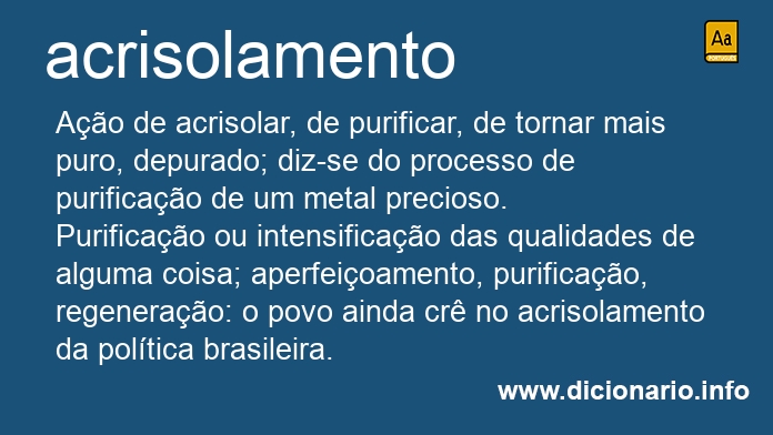 Significado de acrisolamento