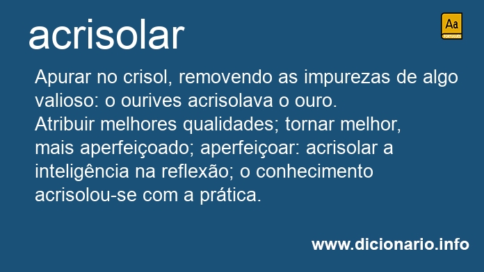 Significado de acrisolar