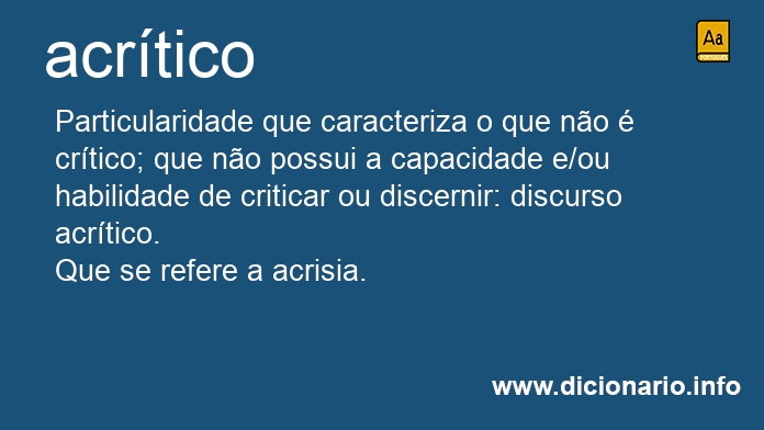 Significado de acrtico