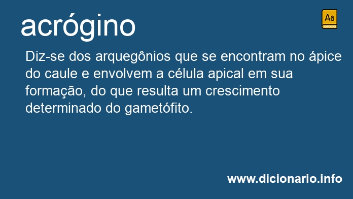 Significado de acrgino