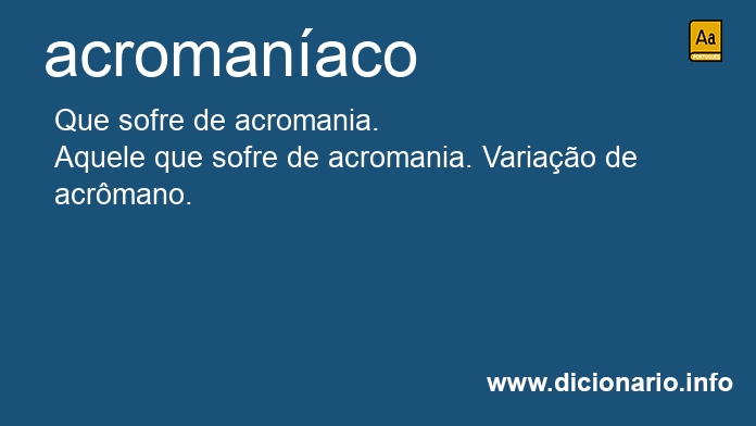 Significado de acromanaco