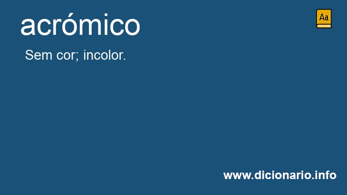 Significado de acrmico