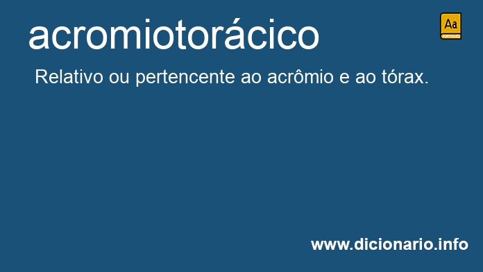 Significado de acromiotorcico