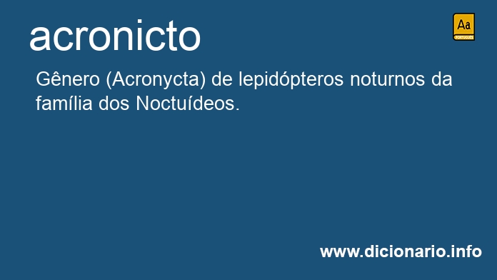 Significado de acronicto