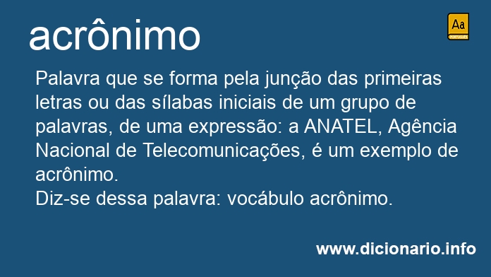 Significado de acrnimos