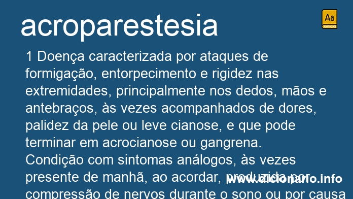 Significado de acroparestesia