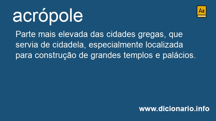 Significado de acrpoles