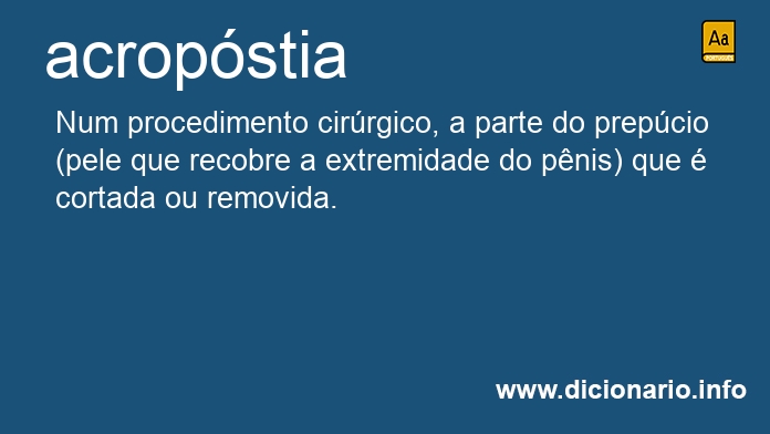 Significado de acropstia