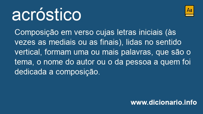 Significado de acrstica