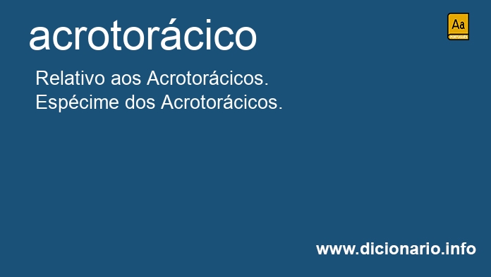 Significado de acrotorcico