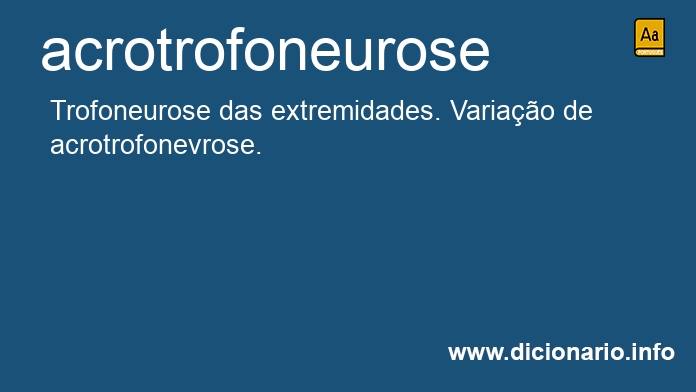 Significado de acrotrofoneurose