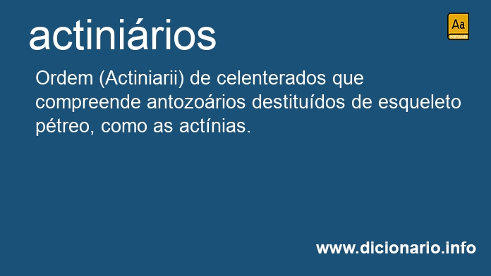 Significado de actinirios