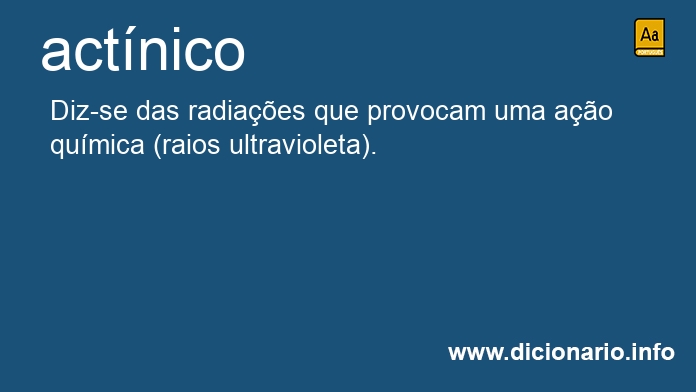 Significado de actnico