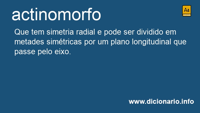 Significado de actinomorfo
