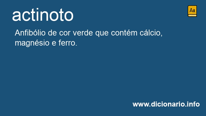 Significado de actinoto