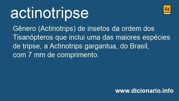 Significado de actinotripse