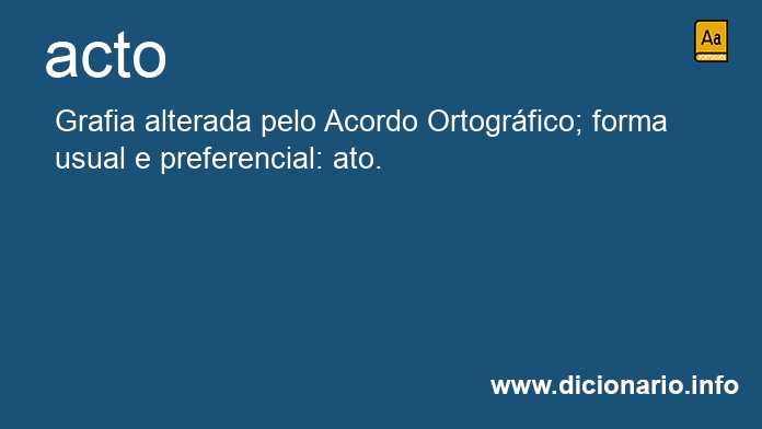 Significado de acto