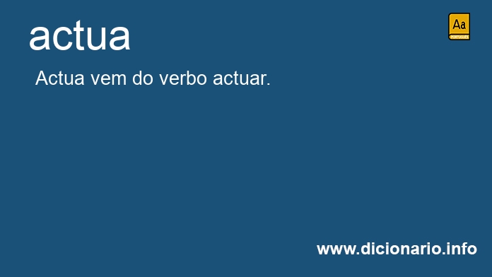 Significado de actua