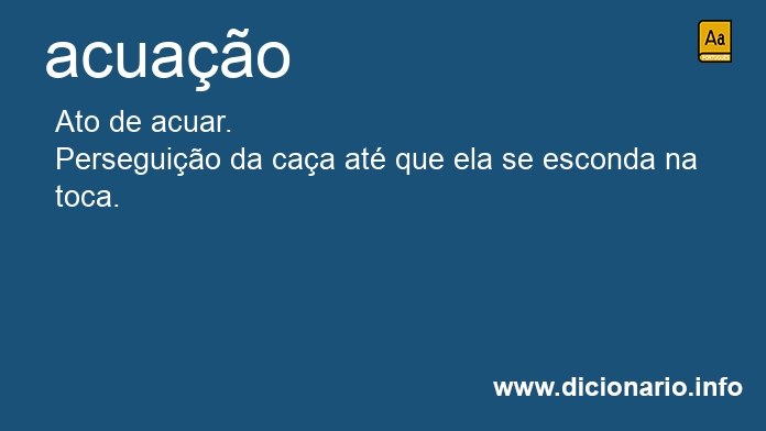 Significado de acuao