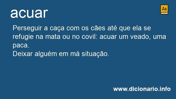 Significado de acuar