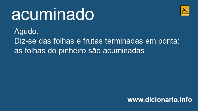 Significado de acuminados