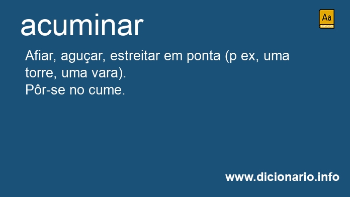 Significado de acuminar
