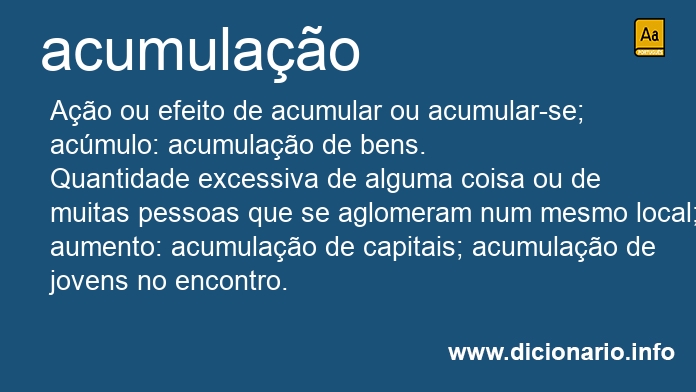 Significado de acumulao