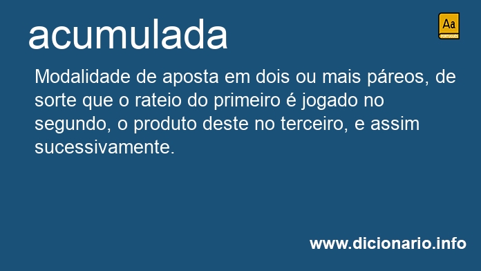 Significado de acumulada