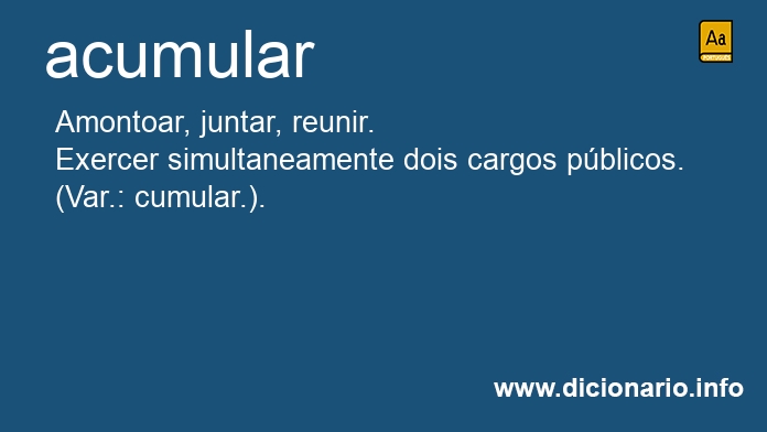 Significado de acumulavas