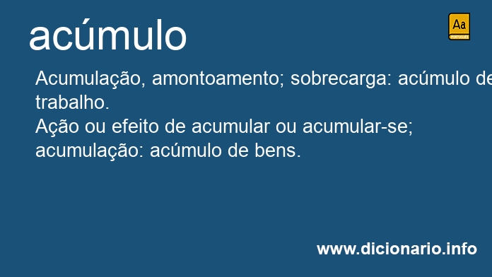 Significado de acmulo