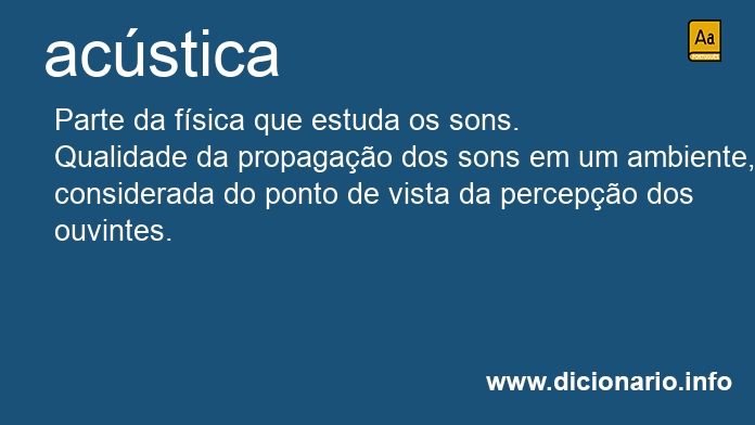 Significado de acstica