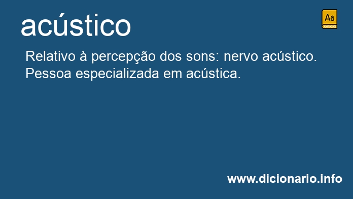 Significado de acstico