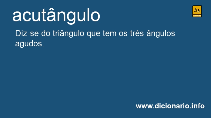 Significado de acutngulo