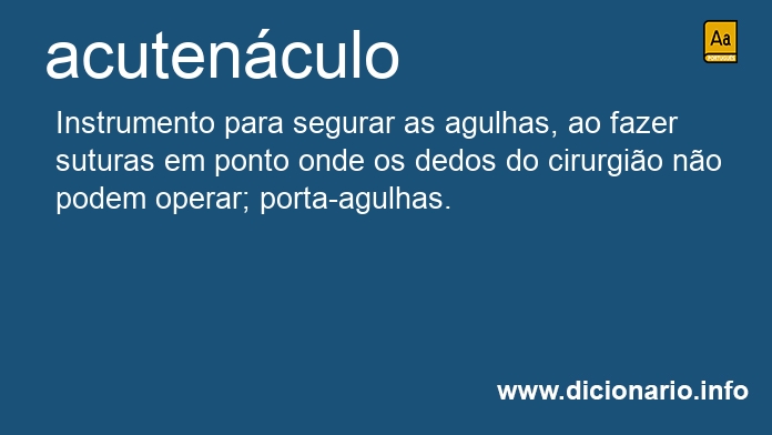 Significado de acutenculo