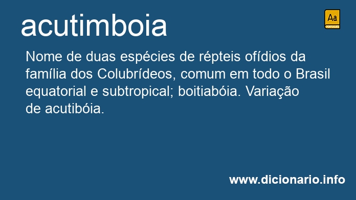 Significado de acutimboia