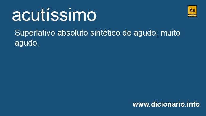 Significado de acutssimo