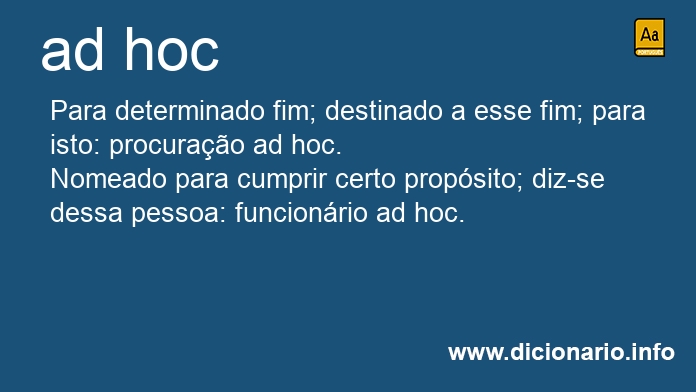 Significado de ad hoc