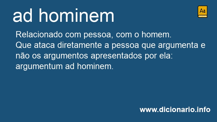 Significado de ad hominem