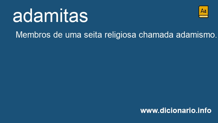 Significado de adamitas