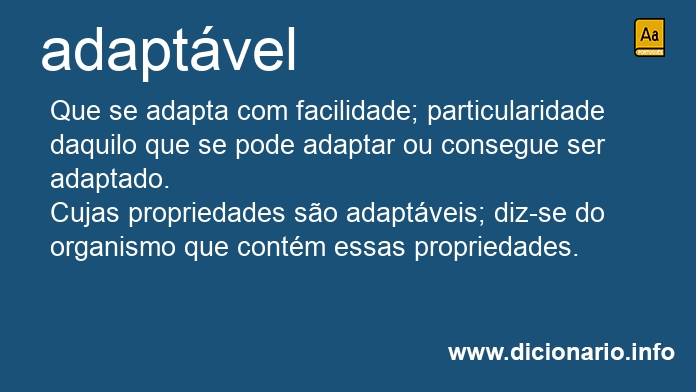 Significado de adaptvel