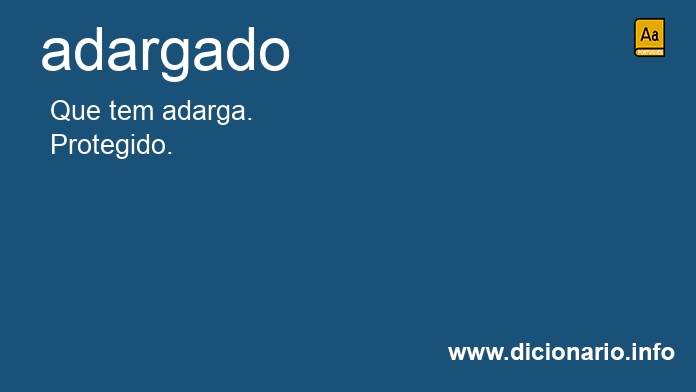 Significado de adargado