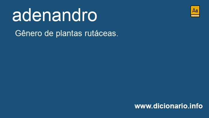 Significado de adenandro