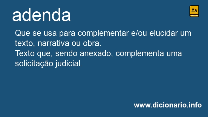 Significado de adenda