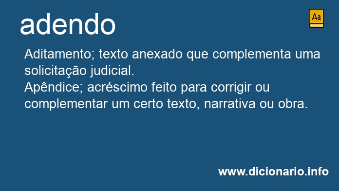 Significado de adendo