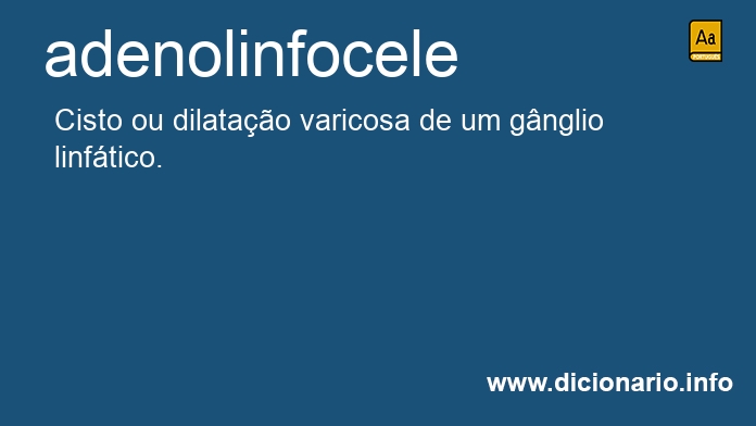 Significado de adenolinfocele