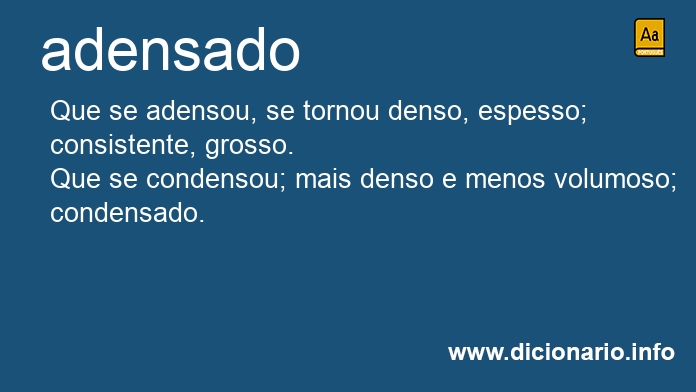 Significado de adensados